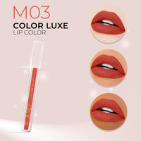 Juice Matte Luxe Lipstick - Vitamin E Enriched, Smudge-Free with Bio Retinol, Moisturizing Lock Technology, SPF 15, Long-Lasting Pack of 4 (Color Family of Red)