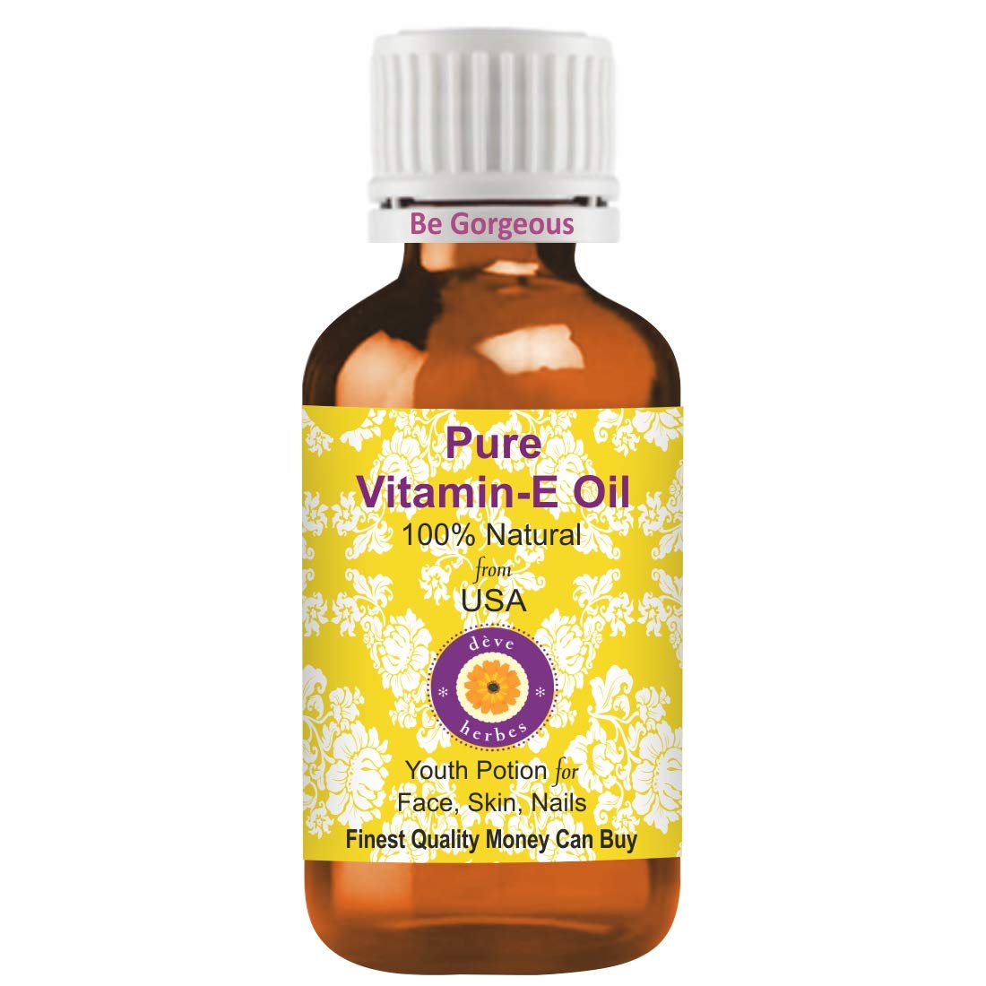 Deve Herbes Vitamin E Oil for Healthy Skin, Hair & Nails | Pure | Non-Sticky | Non-greasy | Lightweight | All Skin Types | Men and Women 15ml