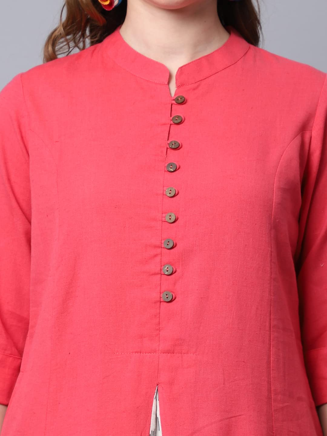 Pistaa's  Women Cotton Printed Cut Regular Kurta