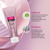 Livon Style Pro Hair Styling Gel for Women and Men | 24-Hour Hold | With Matcha and Proteins | All Hair Types | 100 ml