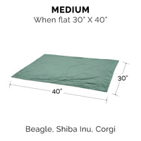 Furhaven Waterproof Throw Blanket for Dogs & Indoor Cats, Washable - Two-Tone Luxe Velvet Dog Blanket - Celadon Green, Medium