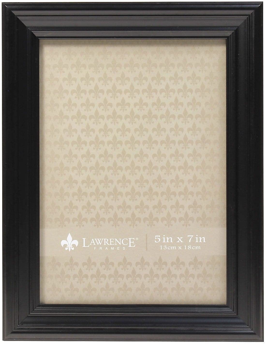 Lawrence Frames 535457 5x7 Classic Detailed Black Picture Frame