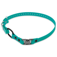 Educator Quick Snap Bungee Dog Collar, Biothane, Waterproof, Odorproof, Easy Connect and Disconnect Clasp and D Ring with Comfort Bungee Loop, Adjustable for Custom Fit, 3/4-Inch, Teal 3/4