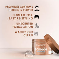 Mancode Hair Styling Pomade Wax for Men- 100ml | Supreme Hold, Glossy Finish, Non-Greasy, Water-Based Formula | 24-Hour Flexible Hold | Strong & Long-Lasting | All Hair Types