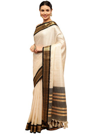 Satrani Women's Poly Silk Woven Saree With Unstitched Blouse Piece
