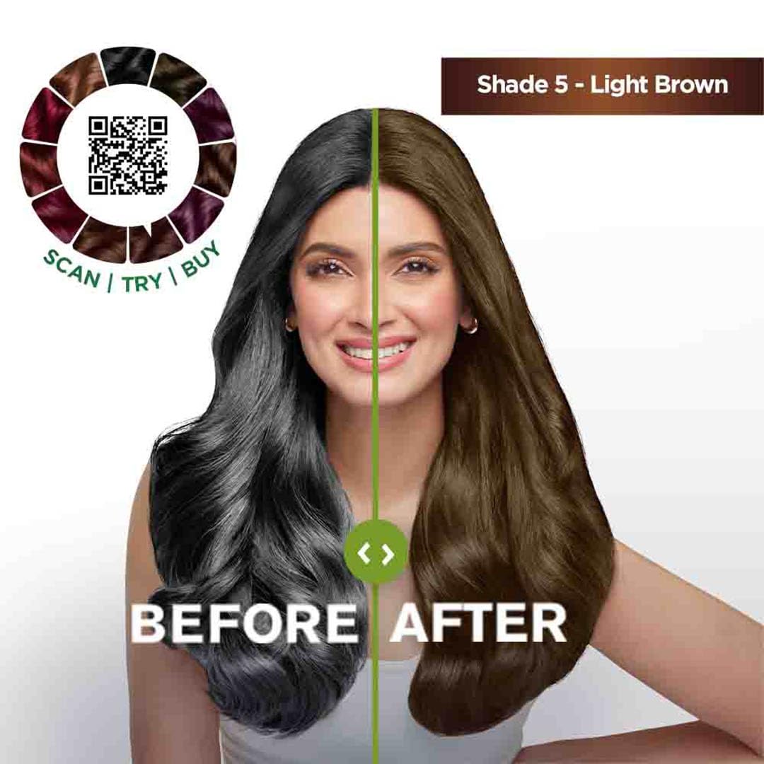 Garnier Color Naturals Crème hair color, Shade 5 Light Brown, 70ml + 60g