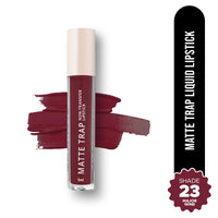 Hilary Rhoda Matte Trap Liquid Lipstick | Non-Transfer & Waterproof Lipstick | 8-Hour Long Stay | Non-Drying Formula | 5ml (Major wine - Shade 23)