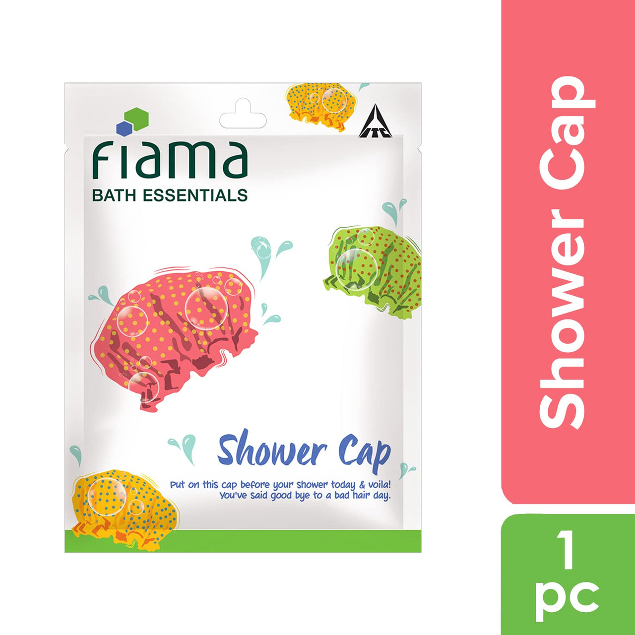 Fiama Bath Essentials Shower Cap, 1 Piece, Hair Cap for Bathing, Hair Protection