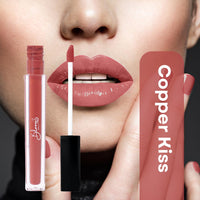Bloom Beauty Liquid Lipstick, Velvet Matte Finish, Lightweight & Hydrating | Long-Lasting Wear, (Copper Kiss)