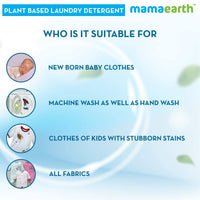 Mamaearth's Plant Based Baby Laundry Liquid Detergent, With Bio-Enzymes and Neem Extracts, 1000ml