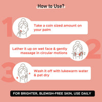 PureSense Papaya Punch Face Wash with 1% Kojic Acid | Kakadu Plum & Pomegranate | Reduces Blemishes & Pigmentation | For Men & Women - 100ml