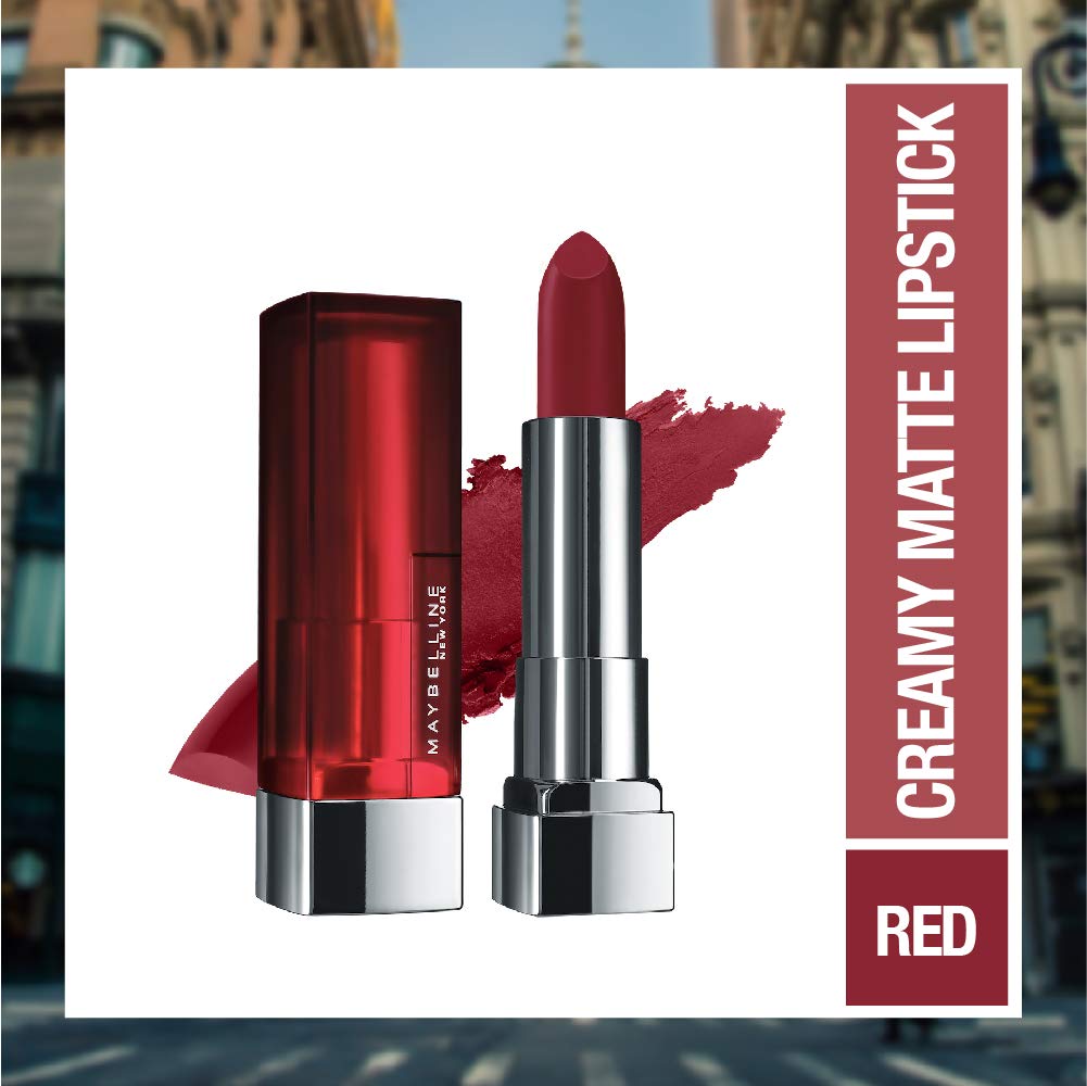 Maybelline New York Color Sensational Creamy Matte, 695 Divine Wine, 3.9g with FREE Color Sensational Creamy Matte 671 Heated Pink