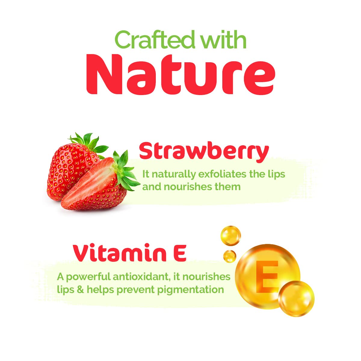 Mamaearth Nourishing Tinted 100% Natural Lip Balm with Vitamin E and Strawberry 4 g - (Pack of 2)