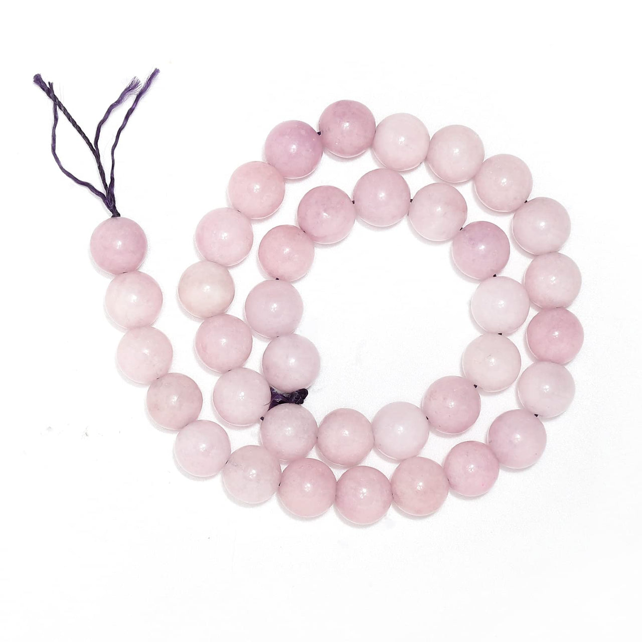 35pcs 10mm Natural Stone Beads Kunzite Beads Energy Crystal Healing Power Gemstone for Jewelry Making, DIY Bracelet Necklace