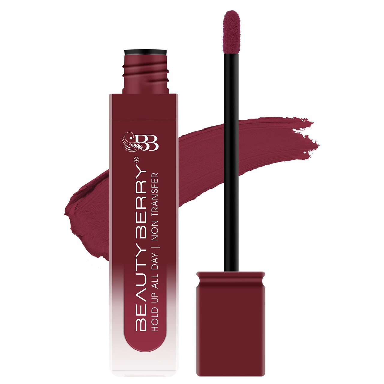 Beauty Berry Hold Up All Day Liquid Lipstick | Long Lasting, Non Transfer Matte Lipstick | Highly Pigmented, Smooth One Swipe Application & Lightweight Liquid Lipstick for Women (Wild Berry, 7.5g)
