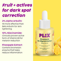 PLIX THE PLANT FIX 5% Pineapple Foaming Face Wash And Serum Combo for Pigmentation & Dark Spots, Dullness, Reveal l Brighter, Even Toned Complexion l All Skin Types