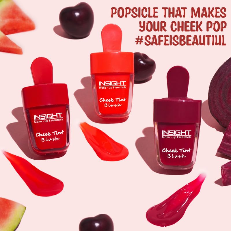 Insight Cosmetics Beetroot Cheek Tint Blush, with Goodness of Avacado Oil | Highly Pigmented| Long Lasting| Hydrating Tint, 7gm