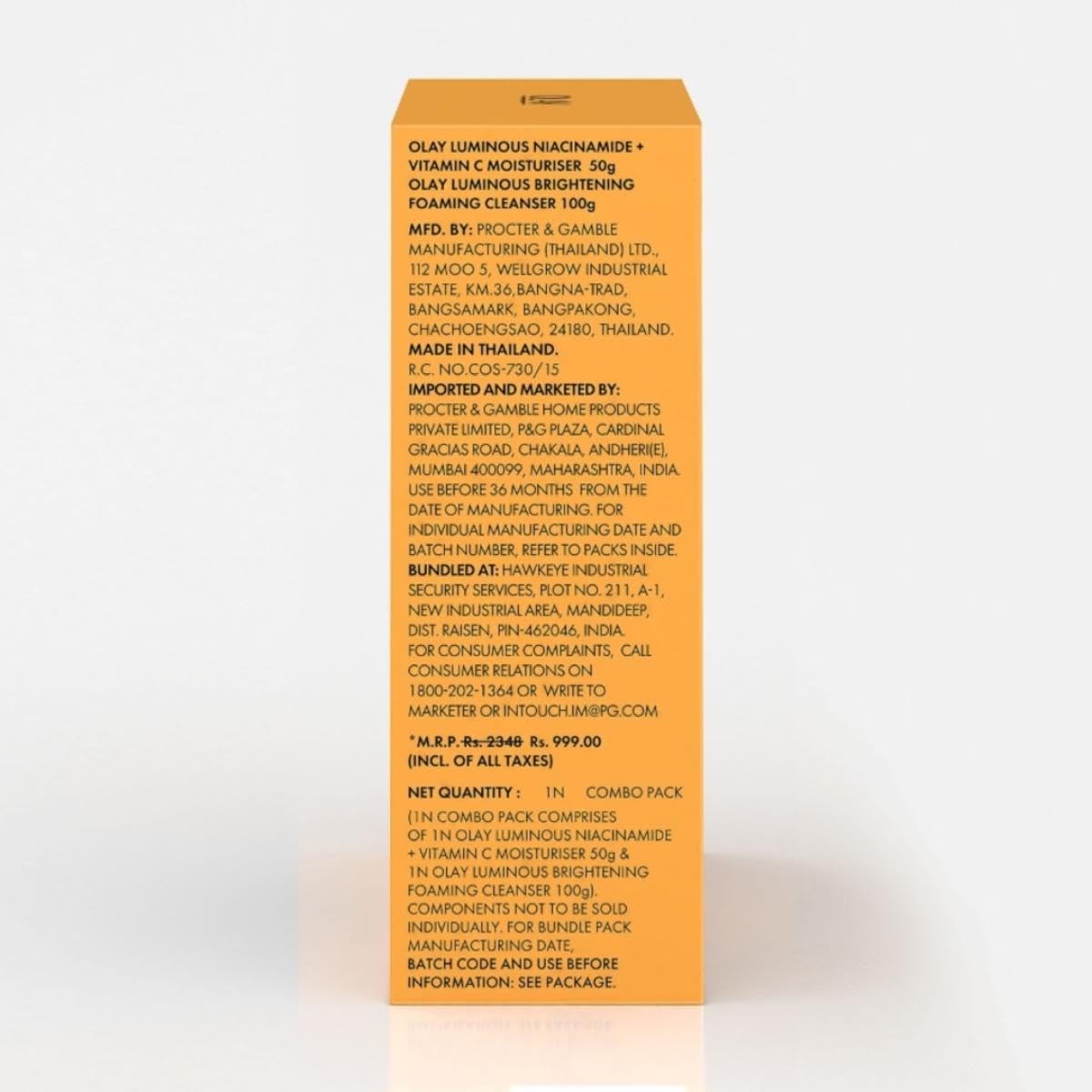 Olay Vitamin C Kit for 2X Glow | Vitamin C Cream with Free Cleanser l Even Glow and Smooth Texturee | With Niacinamide l Normal, Oily, Dry & Combination Skin l Parabens & Sulphate free | Pack of 2