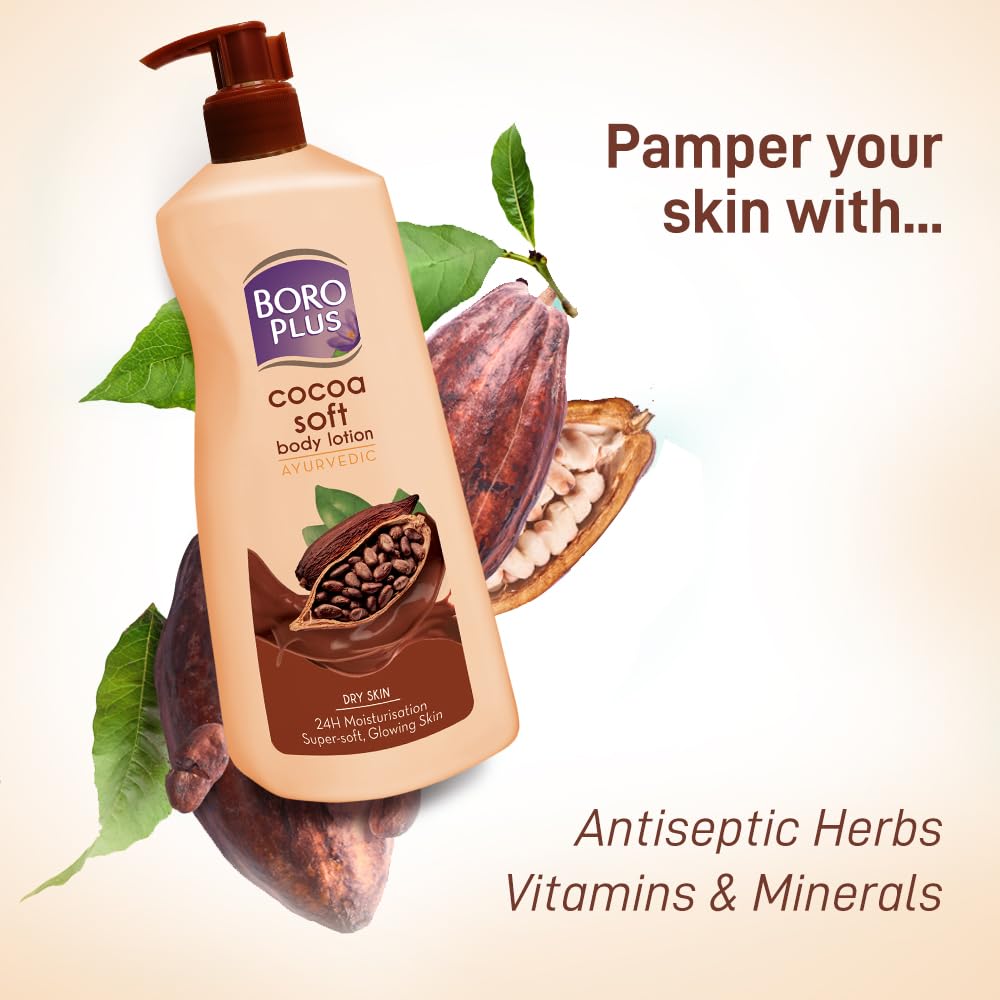 BOROPLUS Boro Plus Cocoa Soft Body Lotion For Skin Combination , 400 Ml, 1 Count