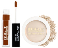 Insight Cosmetics Glitter Makeup Highlighter, 3.5 gm&Insight Non Transfer Lip Color, Matte Finish, 4ml (01 Joyfull)