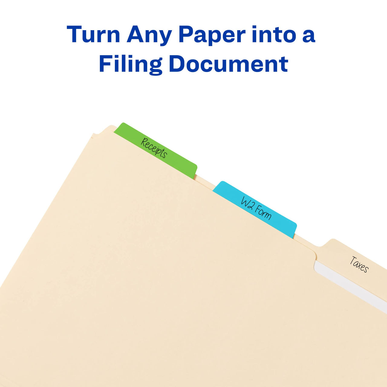 Avery Filing Ultra Tabs, 3" x 1.5", 2-Side Writable, Red/Blue/Green, 24 Repositionable File Tabs (74775) 1 pack Assorted