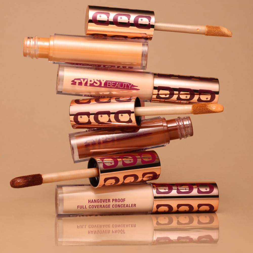 Typsy Beauty Hangover Proof Full Coverage Liquid Concealer|Full Coverage,Natural Matte Finish|Covers Acne,Scars&Blemishes|Blurs Fine Lines,Pores&Wrinkles For All Skin Types|Dark Rum 07(5.8 G),1 Count
