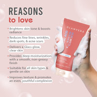 Glamveda 2% Kojic Acid Face Wash With 1% Niacinamide & Alpha Arbutin for dark spot & uneven skin tone clear glow 150ml