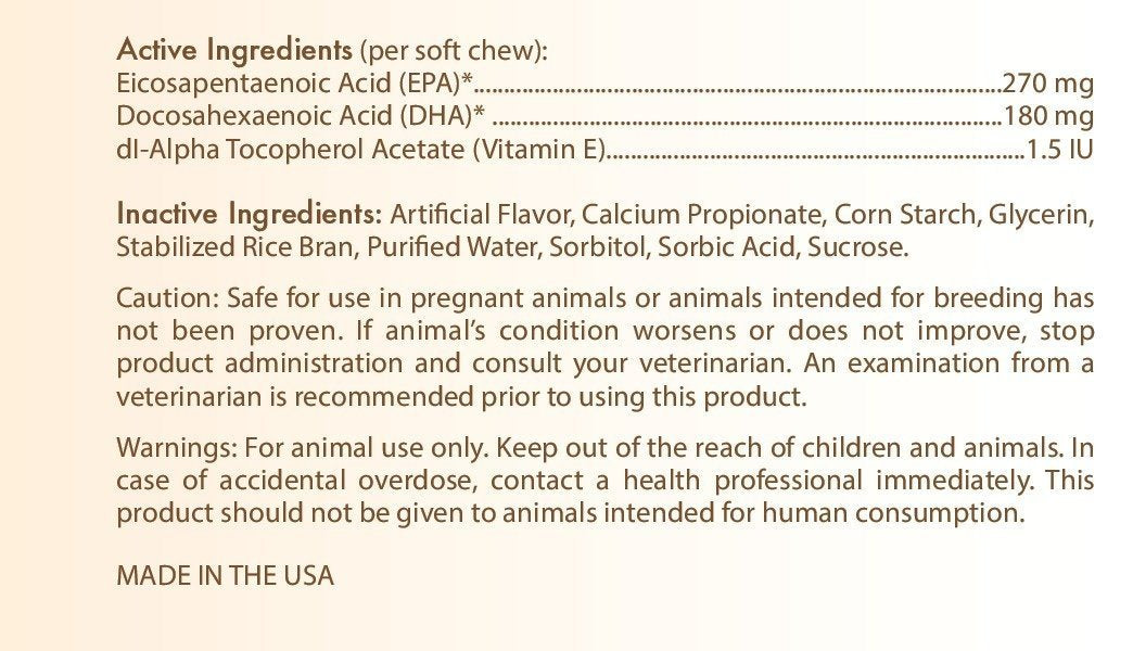 Healthy Breeds Chiweenie Omega HP Fatty Acid Skin and Coat Support Soft Chews 60 Count 60 Ct - Small/Medium Breeds