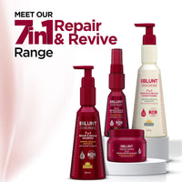 BBLUNT 7 in 1 Repair & Revive Oil Hair Serum for Upto 100% Damage Repair - 70ml | Addresses 7 Signs of Hair Damage | Enriched with Ceramides & Argan Oil