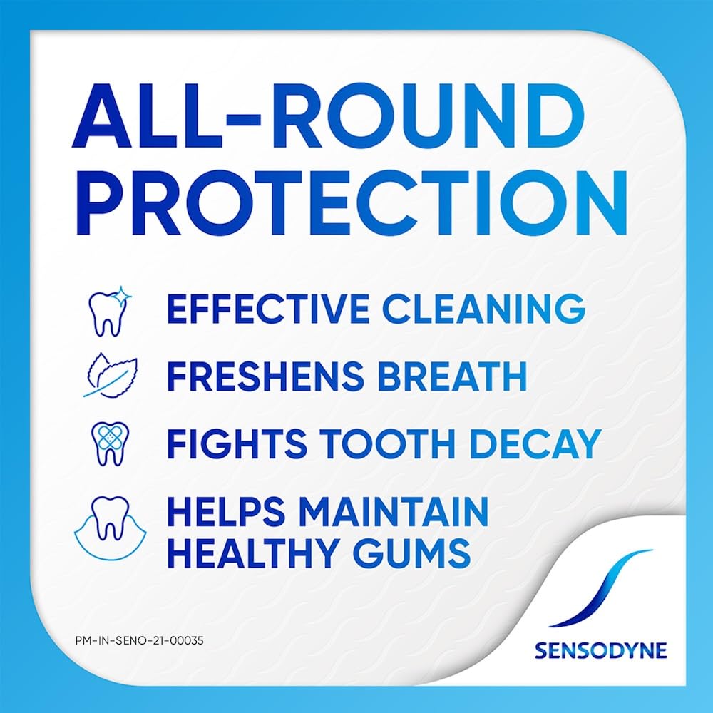 Sensodyne Toothpaste Fresh Mint, Sensitive tooth paste for daily sensitivity protection, 2 x 125gm Duo Pack