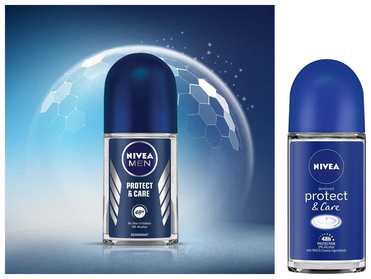 Nivea Men Fresh Scent Deodorant Roll On, Protect & Care, 50Ml And Fresh Scent Deodorant Roll On, Protect & Care, 50Ml, Pack Of 1