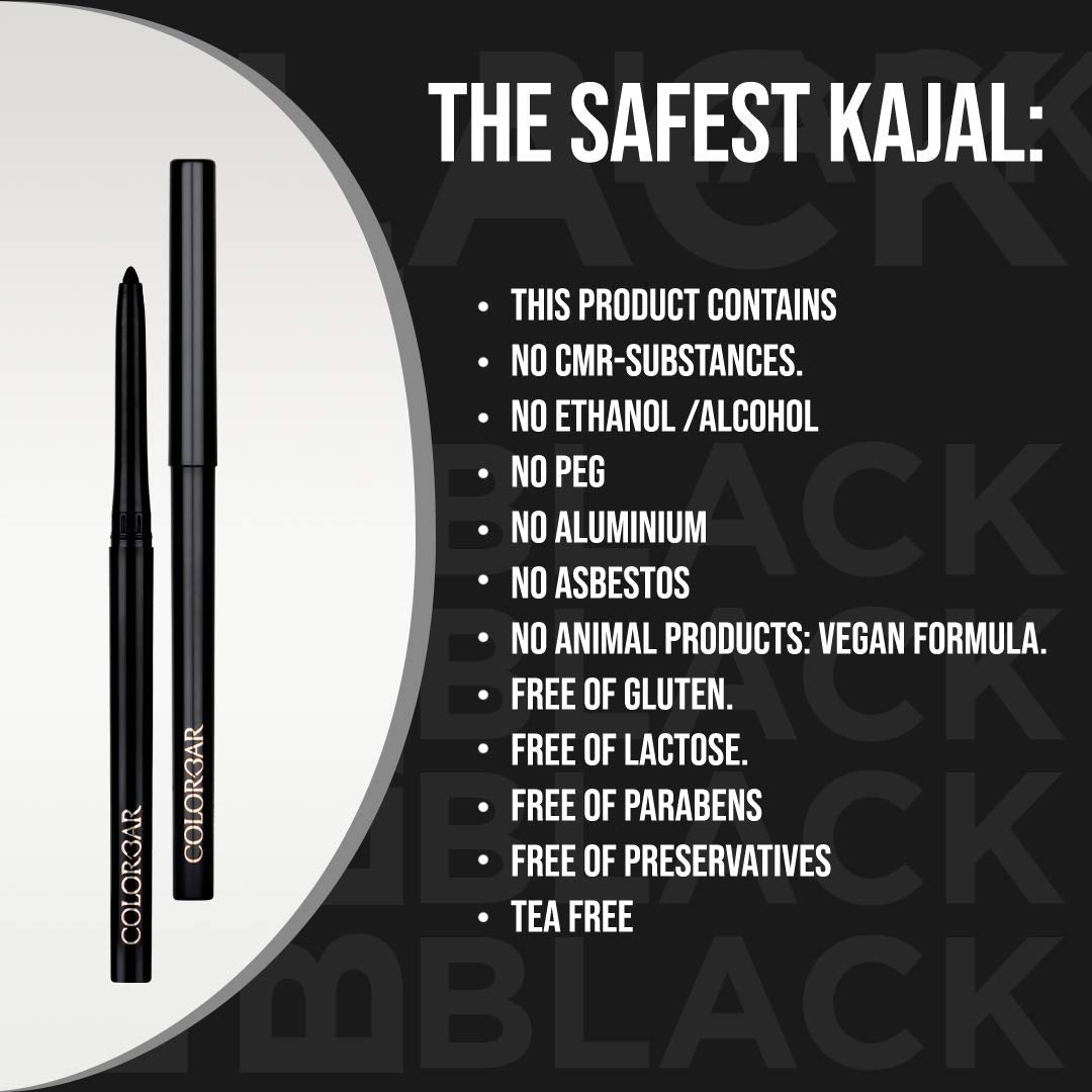 Colorbar cosmetics Intensely Rich Kajal-Creatively, Black, 0.30 g (Pack of 2) Pencil,Matte