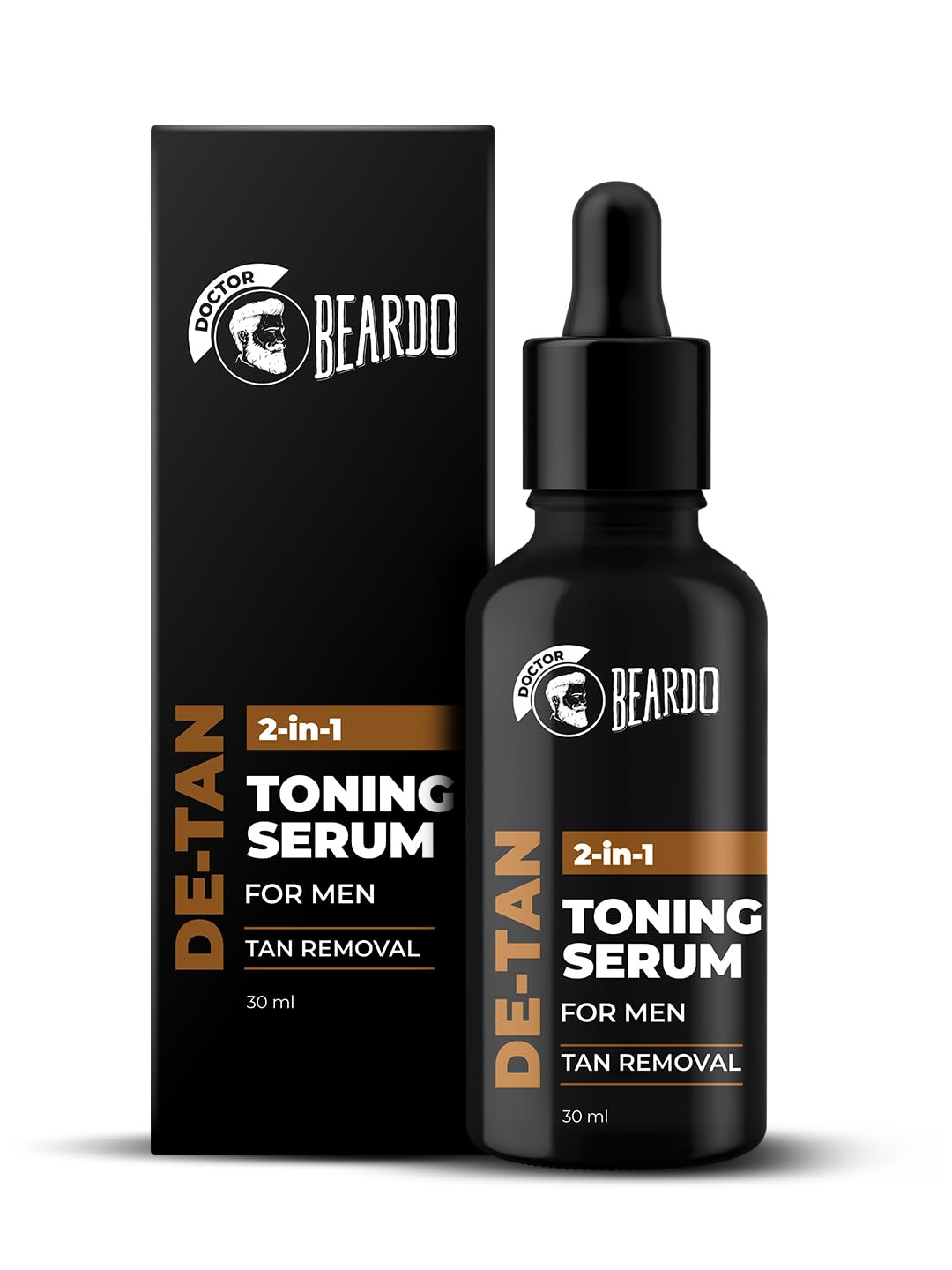 Beardo 2-in-1 Detan Serum + Toner For Men, 30ml | Face Serum For Men | De tan Serum with AHA & Plant Collagen | Brightens Complexion, Removes Dead Skin