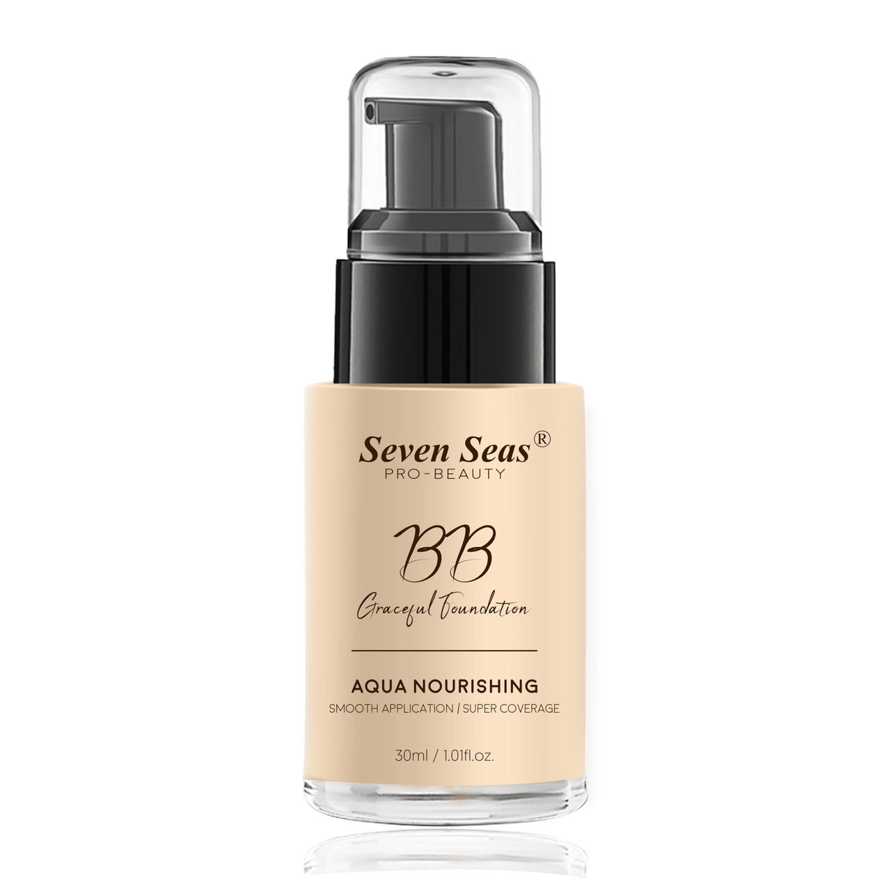 Seven Seas BB Gracefull Foundation | Aqua Nourishing for Face Makeup | Smooth Application | Full Coverage for Women (Nude-30ML)