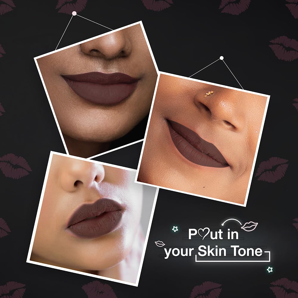 DAZLLER All Day Lipcolour|Moisturizing Matte Kokum Butter|Non-Transfer & Smudge-Proof|8Hr Stay|Liquid Lipstick For Women|DLC033 Alabaster|6G