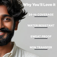 ALL MAN 24-Hours Instant Grey Cover, Temporarily Cover Grey Hair, Sweat & Waterproof | Beard & Short Hair | Natural Black | 10g