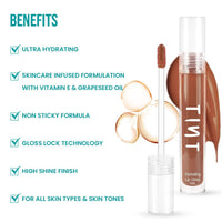 Tint Cosmetics Berry Pink (10ml) & Minx Hydrating Lipgloss (5ml), Light Weight, Long Lasting, High-Shine & Soft Creamy Lipgloss For Girl & Women, (Pack of 2)