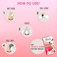 HipHop Skin Care Cleansing Charcoal Nose Strips (6 Strips), Blackheads, Whiteheads Remover, Pore Cleanser, with Natural Extracts, for Women, All Skin Types (Pack of 2)