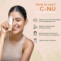 AVEIL C-Nu Vitamin C Face Serum - 30ml | Skin Rejuvenation | Hydrates & Improves Skin Texture | Vitamin C Face Serum for Radiant Glowing Skin | Lightens Hyperpigmentation & Dark Spots | All Skin Types