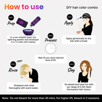 2.Oh! Italian Caramel Brown Semi-Permanent Hair Color DIY Kit With Bleach, Plex & Argan Oil for Highlights - Lightening Kit for Women & Men