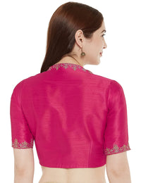 X3 Women's  Polyester Sleeve Readymade Saree Blouse