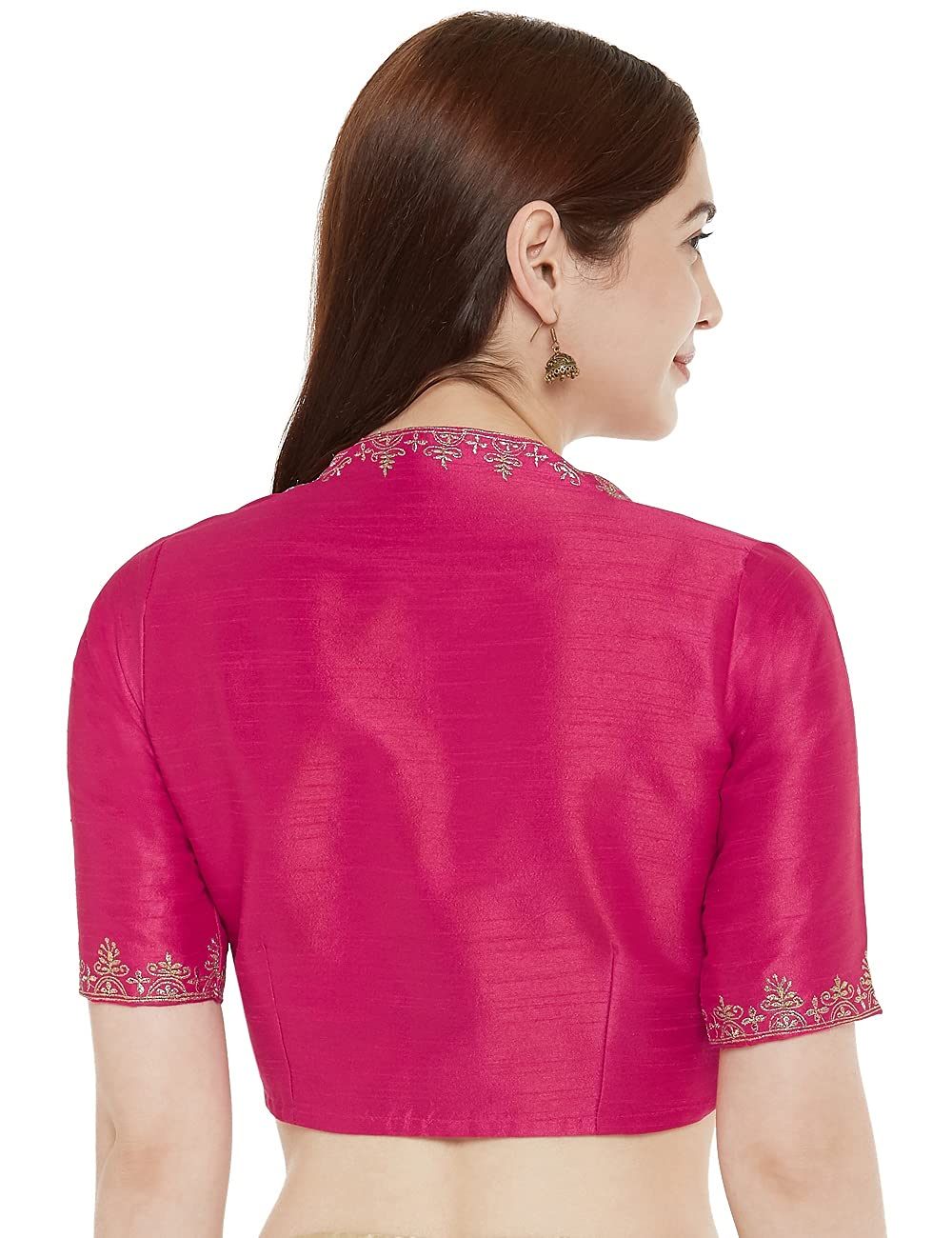 X3 Women's  Polyester Sleeve Readymade Saree Blouse