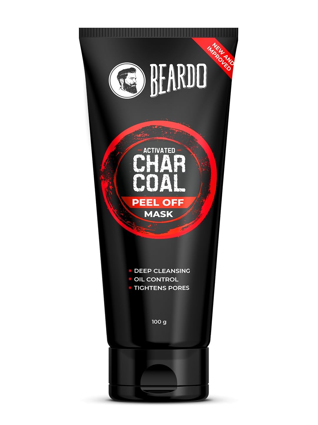 Beardo Activated Charcoal Peel Off Mask for Men, 100g | Charcoal Face Mask for Glowing Skin | Detoxing Facial Kit for Men | Peel Off Mask Men For Oily & Dirt free skin