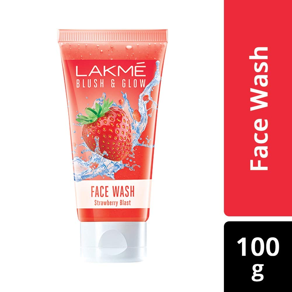 Lakmé Blush & Glow Gel Face Wash, Strawberry Blast, 100g and Absolute Perfect Radiance Skin Brightening Day Creme Light, 50g