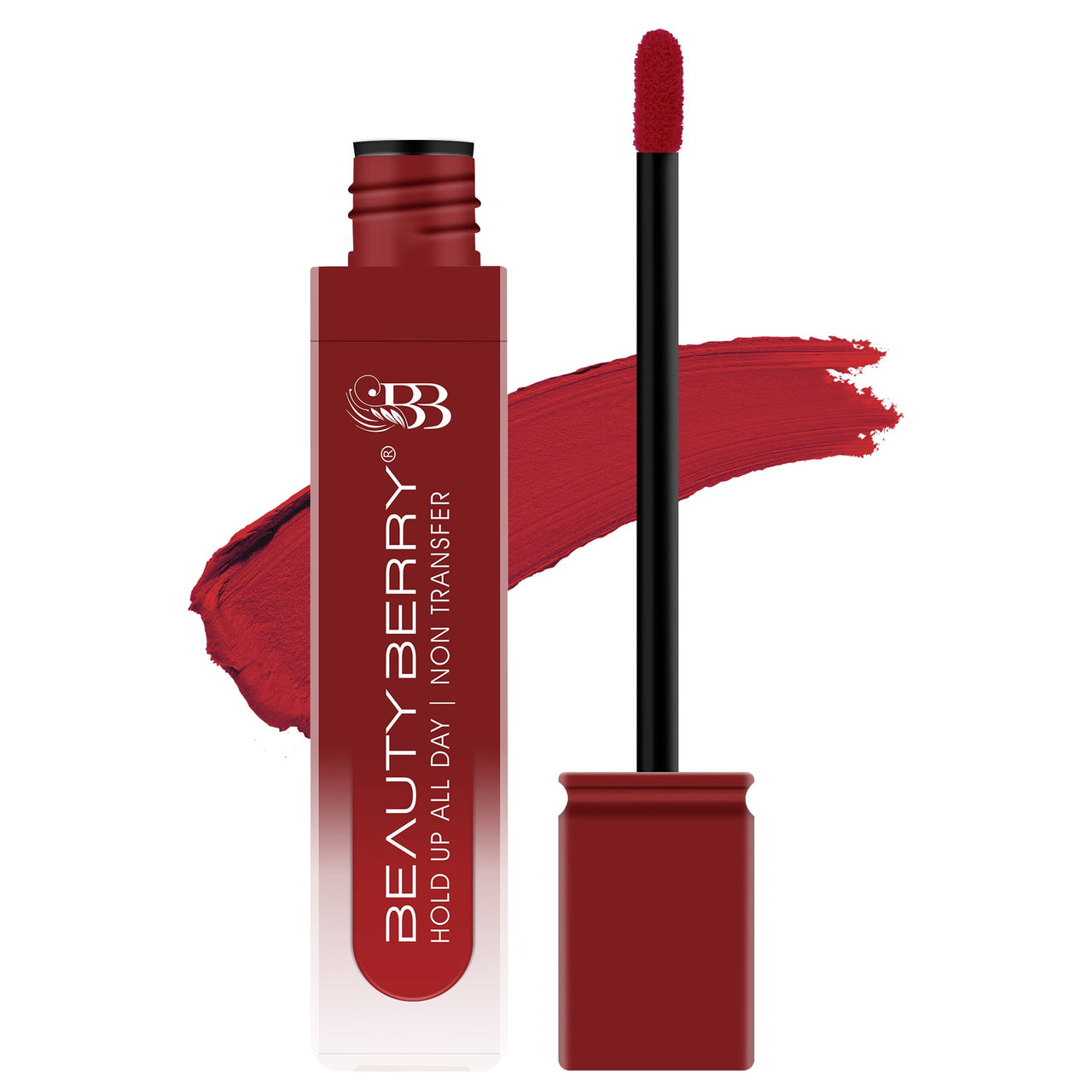 Beauty Berry Hold Up All Day Liquid Lipstick | Long Lasting, Non Transfer Matte Lipstick | Highly Pigmented, Smooth One Swipe Application & Lightweight Liquid Lipstick for Women (06 - Retro Red, 7.5g)