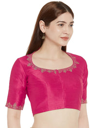 X3 Women's  Polyester Sleeve Readymade Saree Blouse