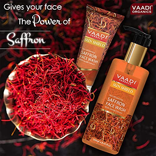 Vaadi Herbals Value Pack of Skin Whitening Saffron Face Wash with Sandal Extract, 4 x 60ml