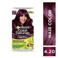 Garnier, Hair Colouring Creme, Long-lasting Colour, Smoothness & Shine, Color Naturals, Shade: 4.20 Wine Burgundy, 70ml + 60g (Pack of 2)