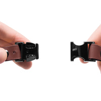 Educator Quick Snap Bungee Dog Collar, Biothane, Waterproof, Odorproof, Easy Connect and Disconnect Clasp and D Ring with Comfort Bungee Loop, Adjustable for Custom Fit, 3/4-Inch, Brown