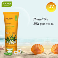 VAADI HERBALS Sunscreen Lotion For Sensitive Skin Type Spf 50, 110G